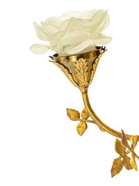 A French Gilt Tôle Three-Light Fixture