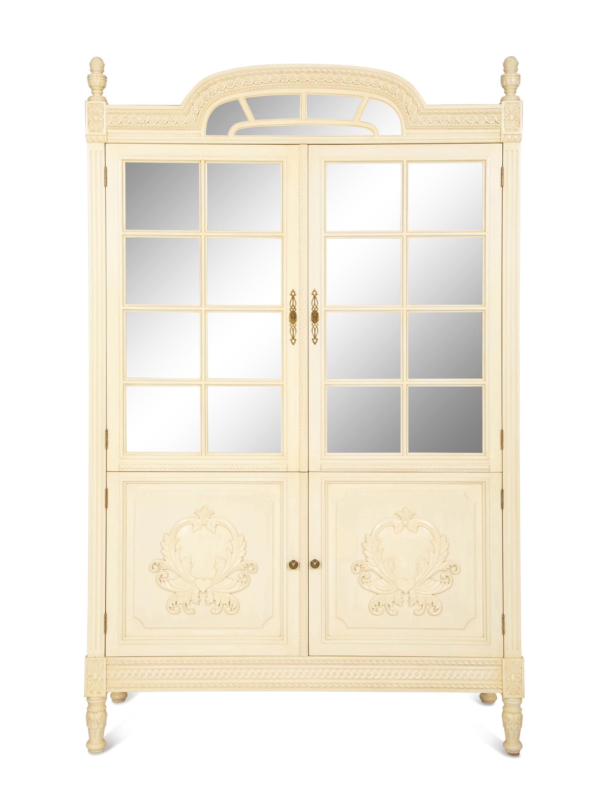 A Louis XVI Style White Painted Four-Door Armoire by Julia Gray, New York