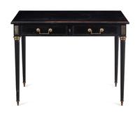 A Louis XVI Style Ebonized Bureau Plat