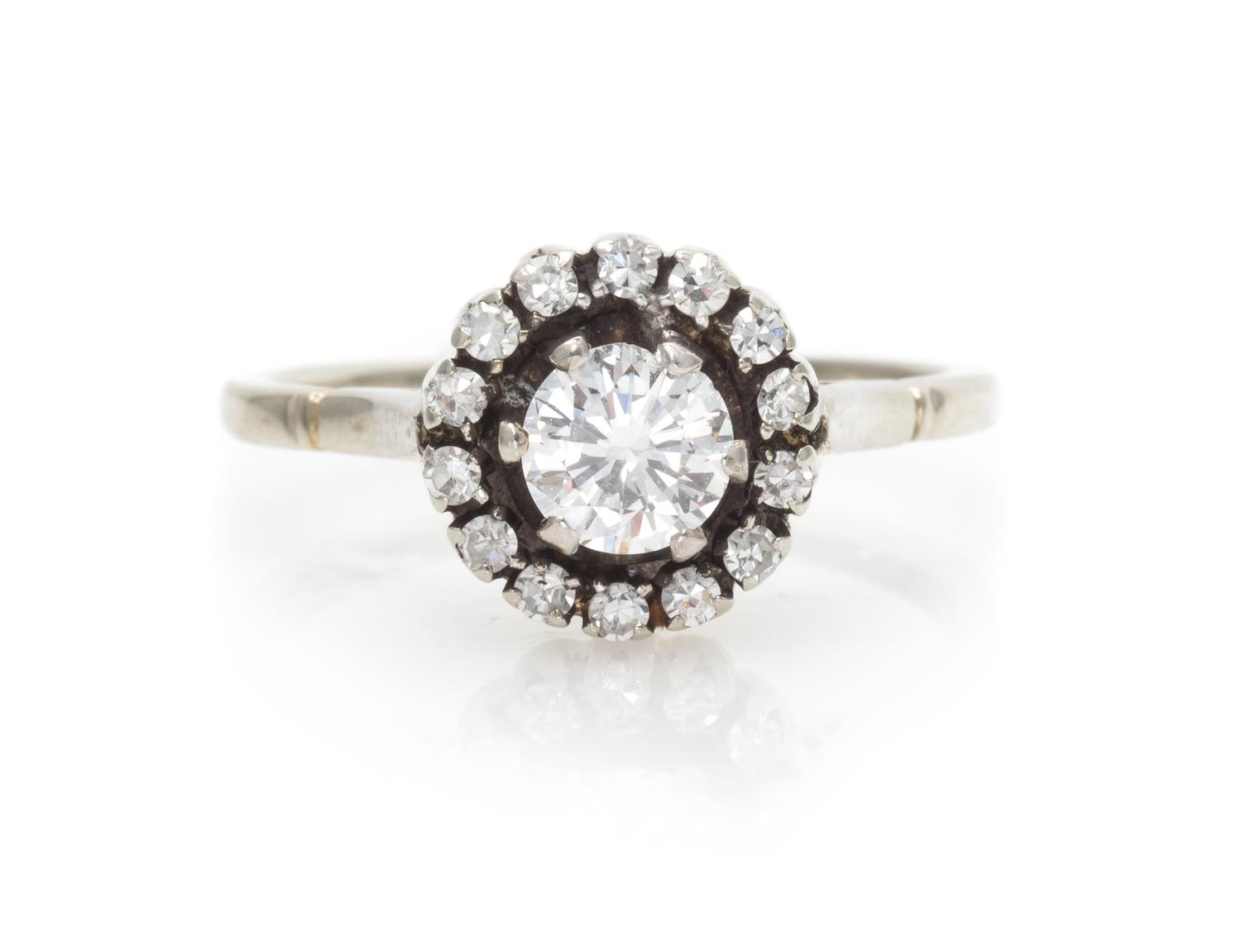 A White Gold and Diamond Ring 2.30 dwts.