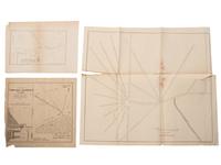 [MAPS & ATLASES -- CHICAGO]. A group of 13 maps depicting the Chicago River and Chicago Harbor, comprising: