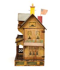 A Large R. Bliss Manufacturing Dollhouse with Angel Gabriel Weathervane