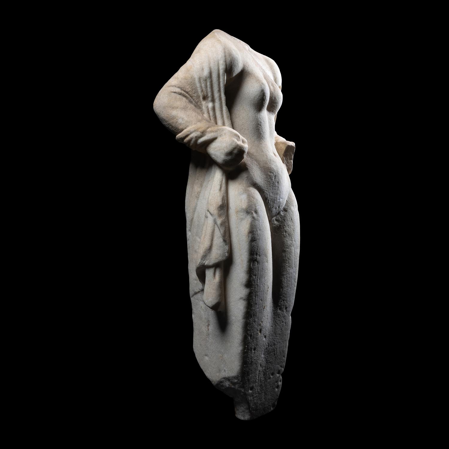 A Roman Marble Herm of Hermaphroditus