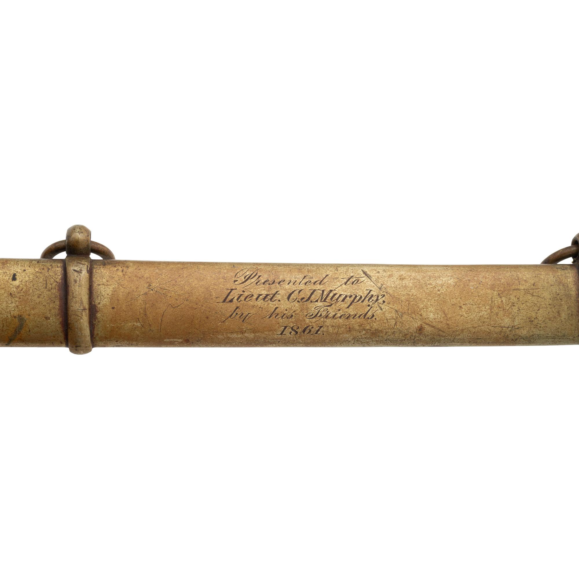 Non-Regulation Officer's Sword Presented to Lt. Charles J. Murphy - 38th New York Infantry - POW at Bull Run and Medal of Honor Recipient