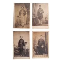 [CIVIL WAR]. A group of 4 CDVs of Union musicians, comprising: