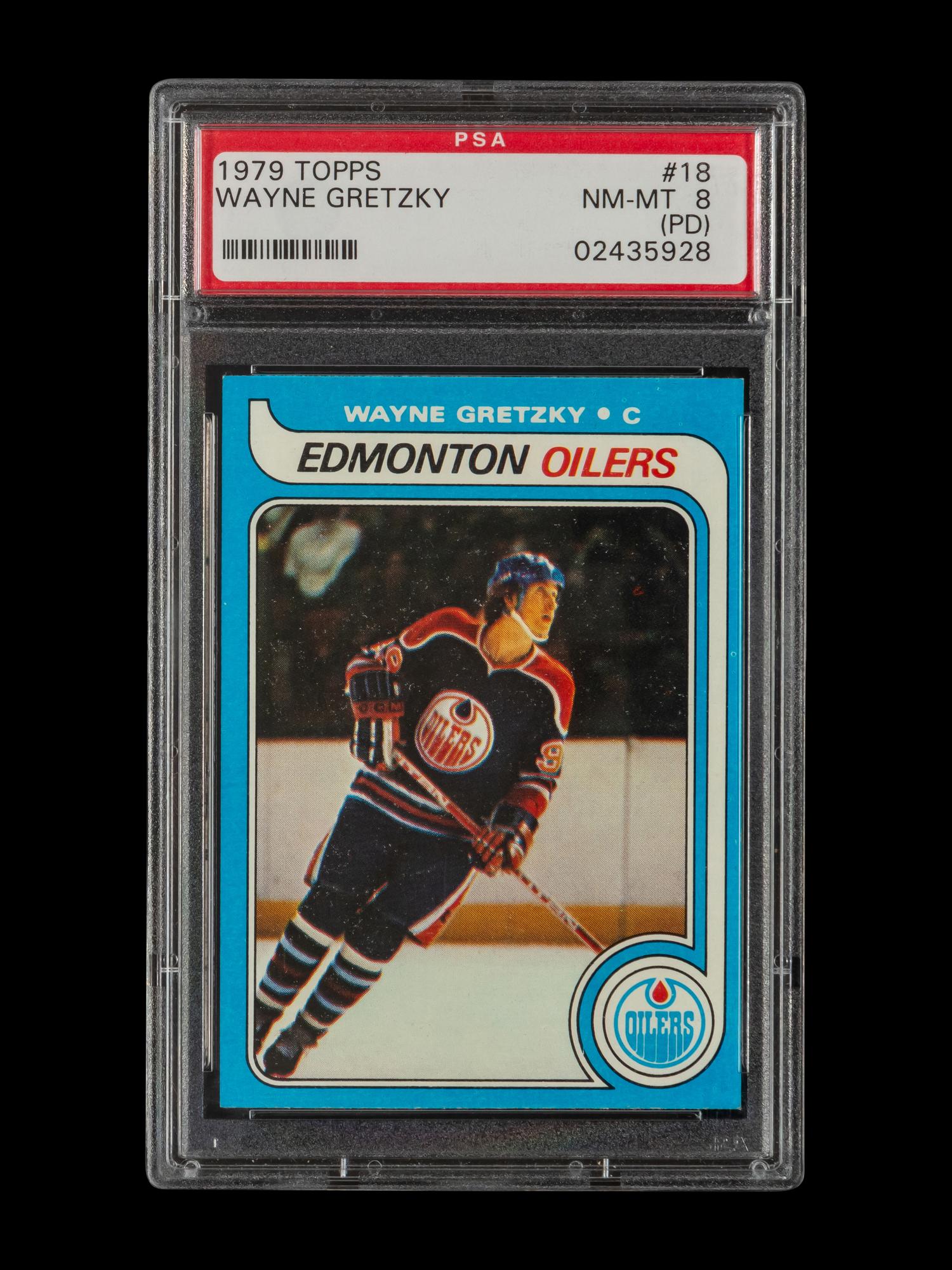 A 1979 Topps Wayne Gretzky Rookie Hockey Card No. 18 (PSA 8 NM-MT PD)