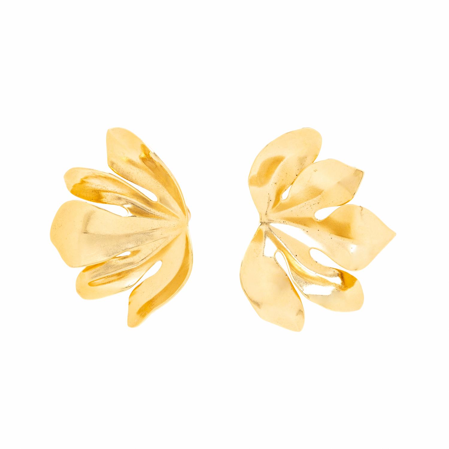 JAR, ALUMINUM 'FIG LEAF' EARRINGS