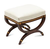 A Directoire Style Parcel Gilt Ottoman