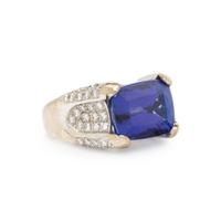 TANZANITE AND DIAMOND RING