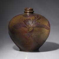A Chinese Iron-Brown-Decorated Teadust-Glazed Vase, Jin Dynasty 金 茶葉末釉鐵鏽花紋小口瓶