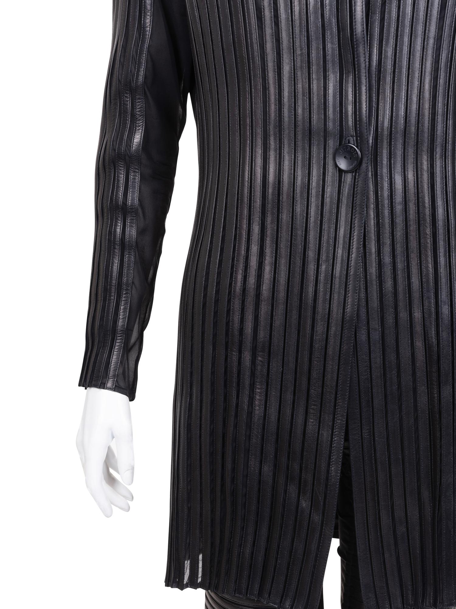 Jitrois Leather Jacket and Pants, 1980-90s