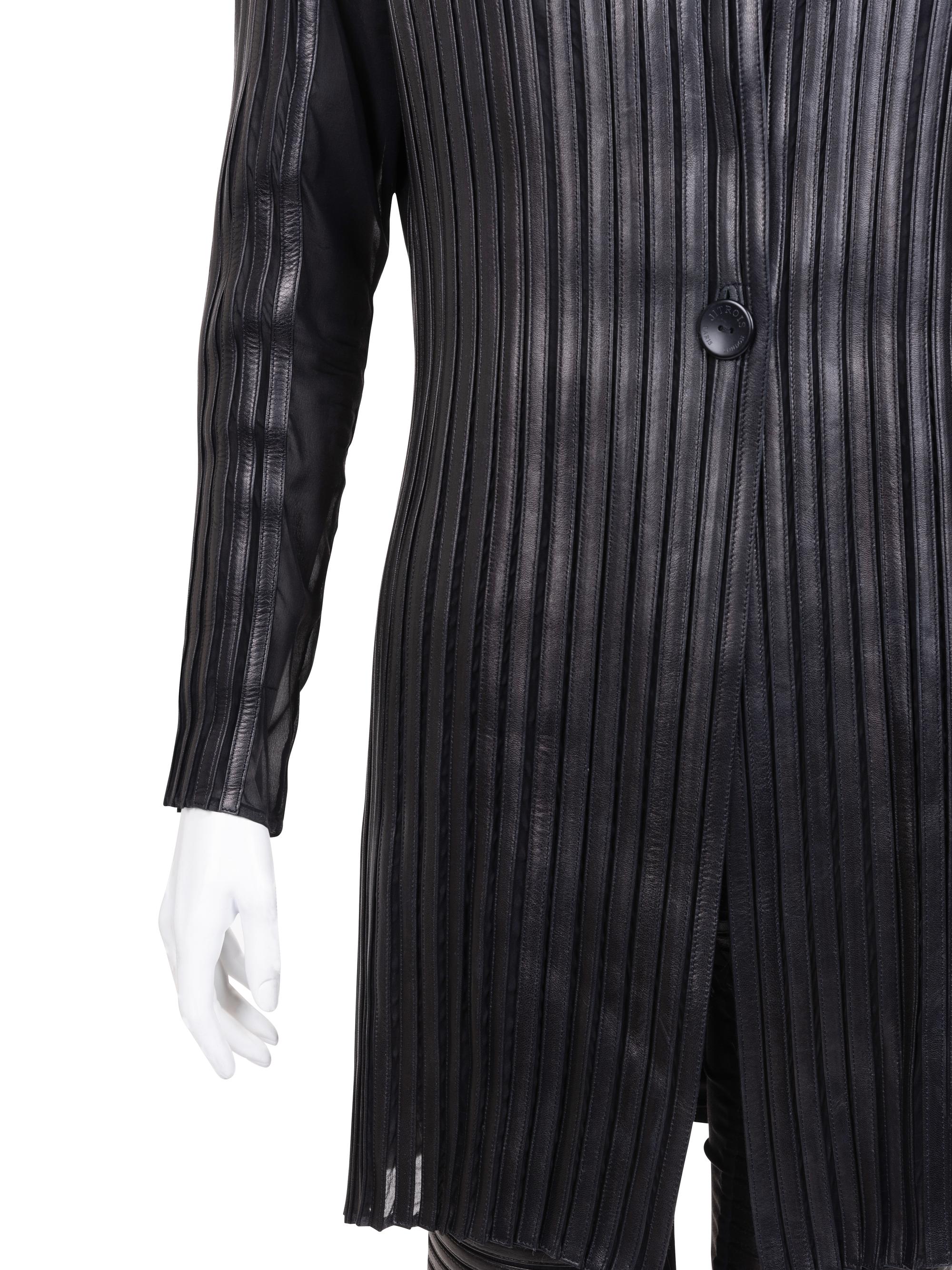 Jitrois Leather Jacket and Pants, 1980-90s