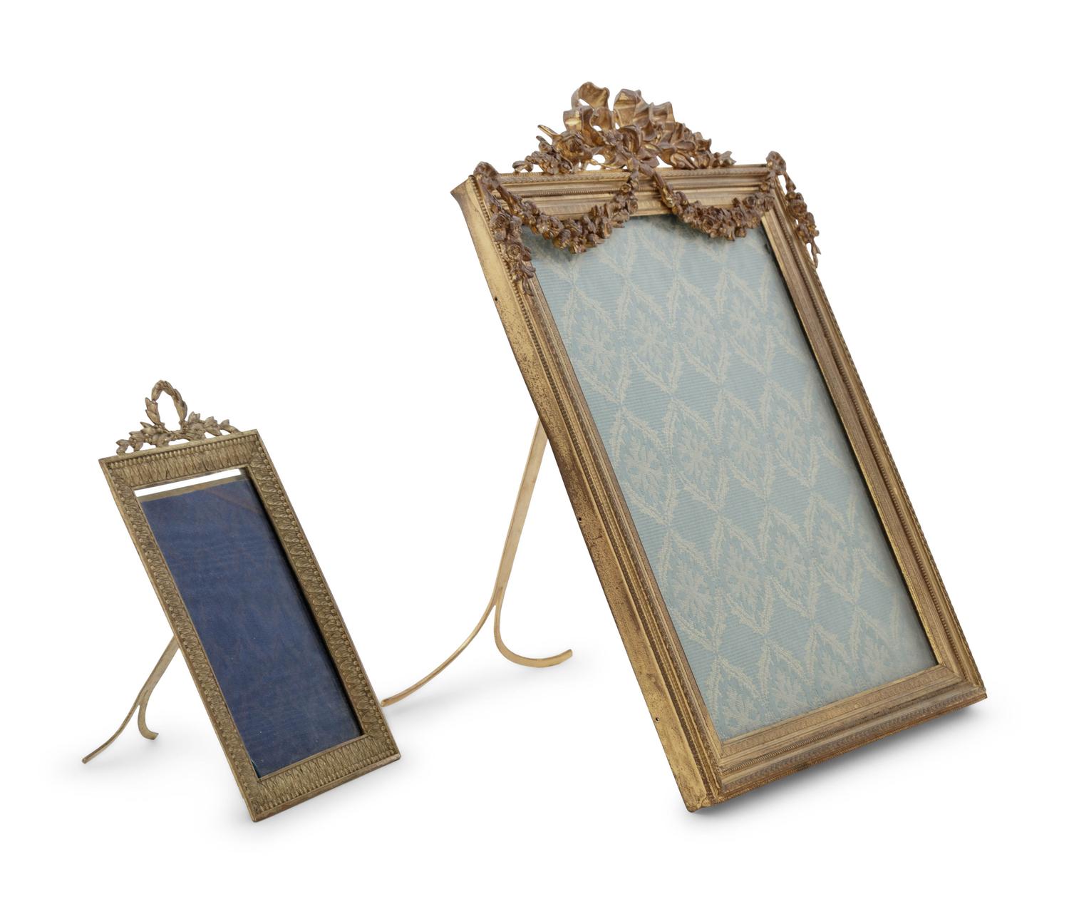 Two French Gilt Bronze Frames
