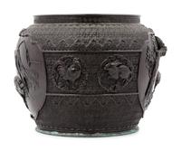A Japanese Bronze Jardinière