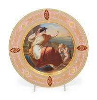 A Vienna Porcelain Cabinet Plate Depicting Ariadne