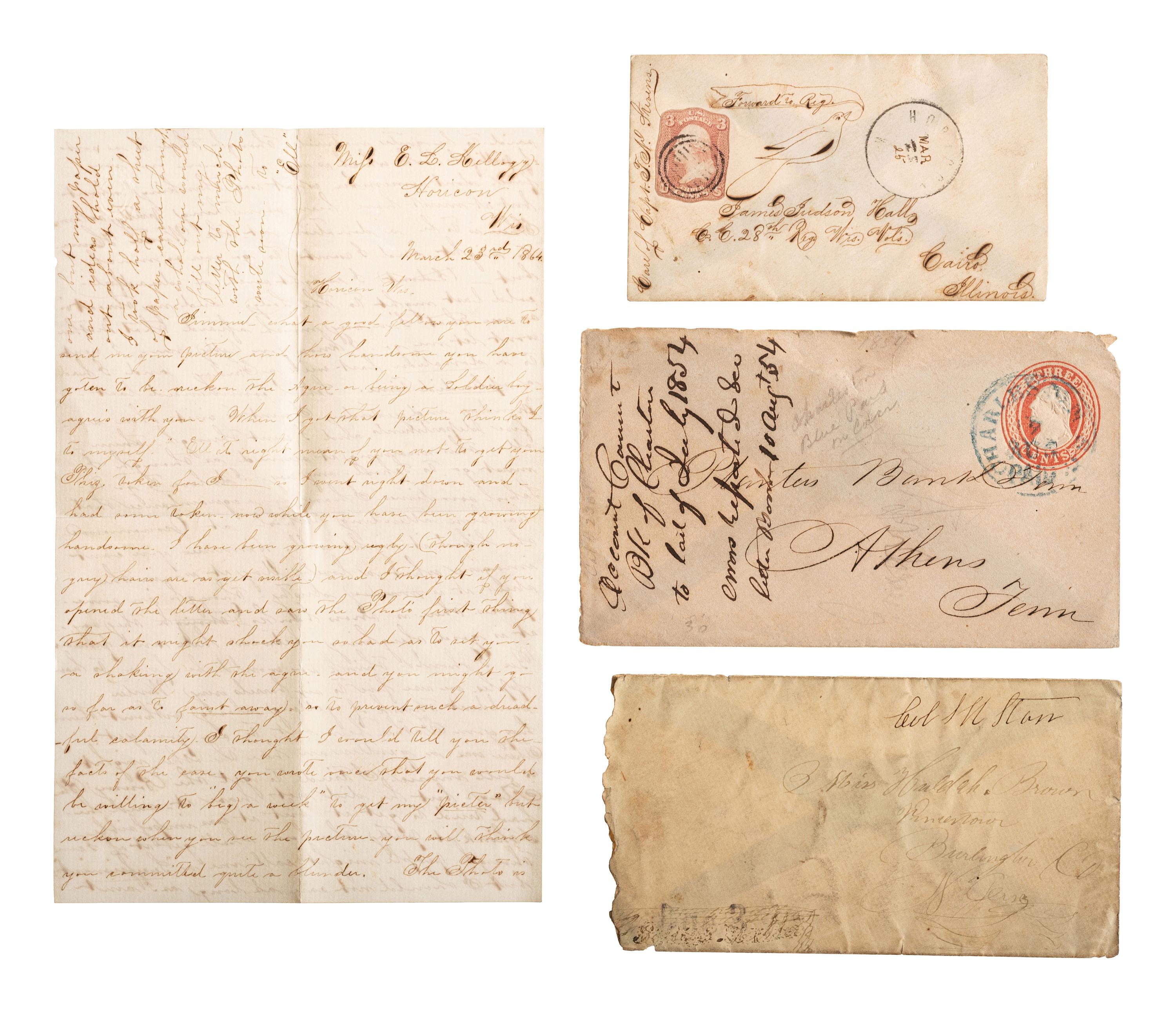 [MILITARIA]. A group of 5 items highlighted by 1817 Infantry Exercise of the United States identified to Ensign Edmond Hopkins.
