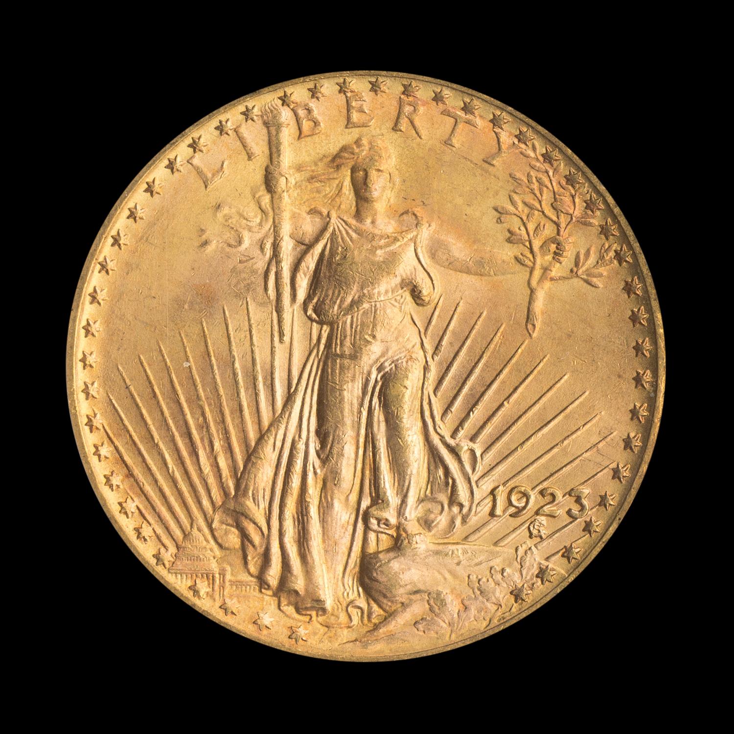 A United States 1923 St. Gaudens $20 Gold Coin