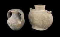 Two Chinese Grey Pottery Vessels