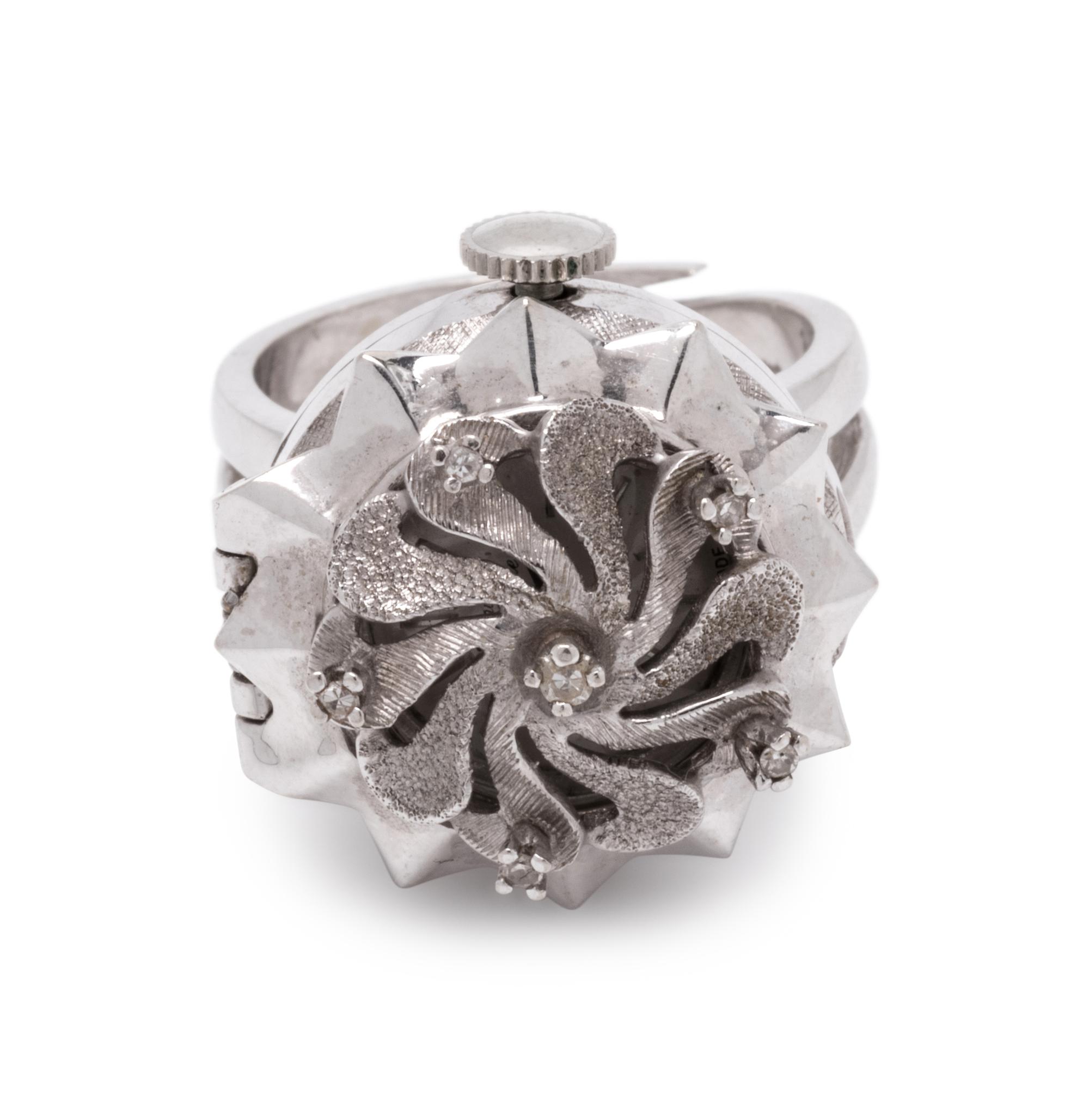 GERMINAL VOLTAIRE, DIAMOND SURPRISE WATCH RING