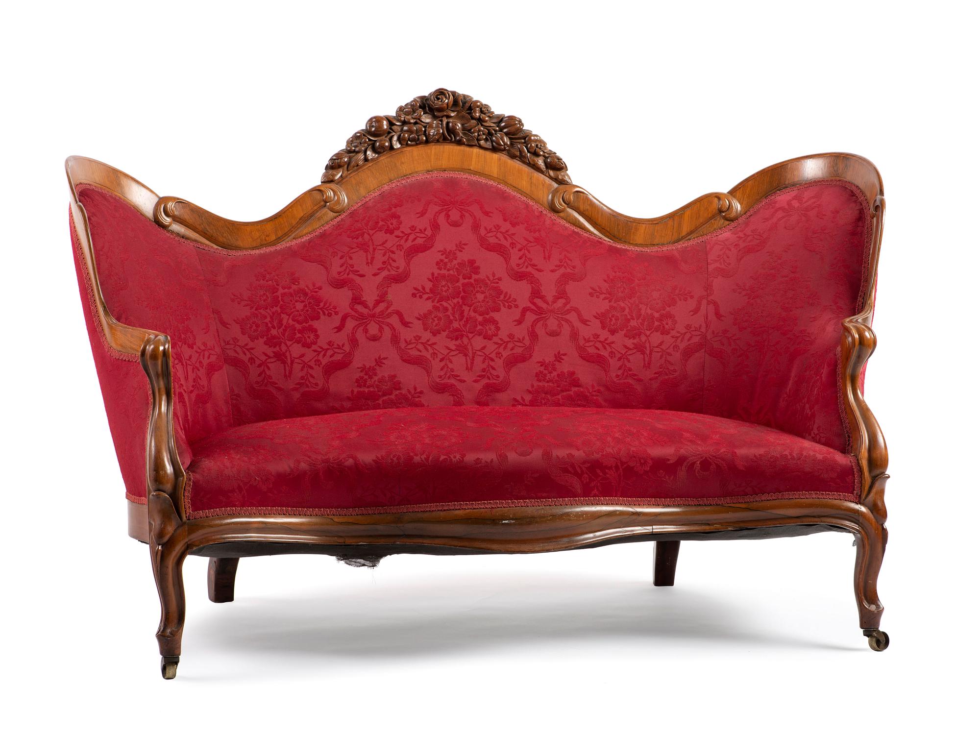 A John Henry Belter Six Piece Walnut Parlor Suite