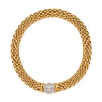 YELLOW GOLD AND DIAMOND NECKLACE