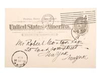 [CIVIL WAR - NAVY]. A group of 9 documents related to Robert Coster and his efforts to confirm the identity of the man who lashed Rear Admiral David G. Farragut to the rigging of the Hartford at the Battle of Mobile Bay.