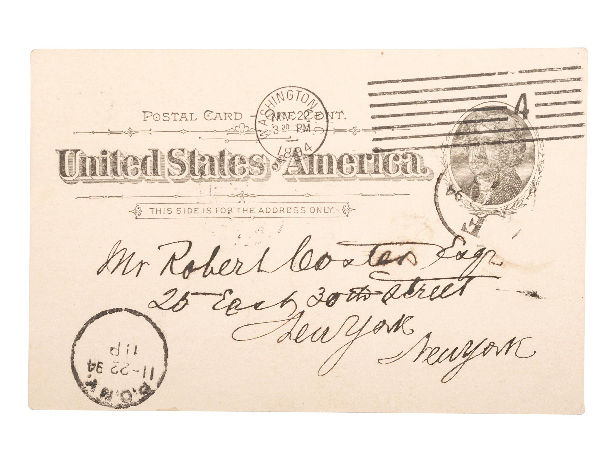 [CIVIL WAR - NAVY]. A group of 9 documents related to Robert Coster and his efforts to confirm the identity of the man who lashed Rear Admiral David G. Farragut to the rigging of the Hartford at the Battle of Mobile Bay.