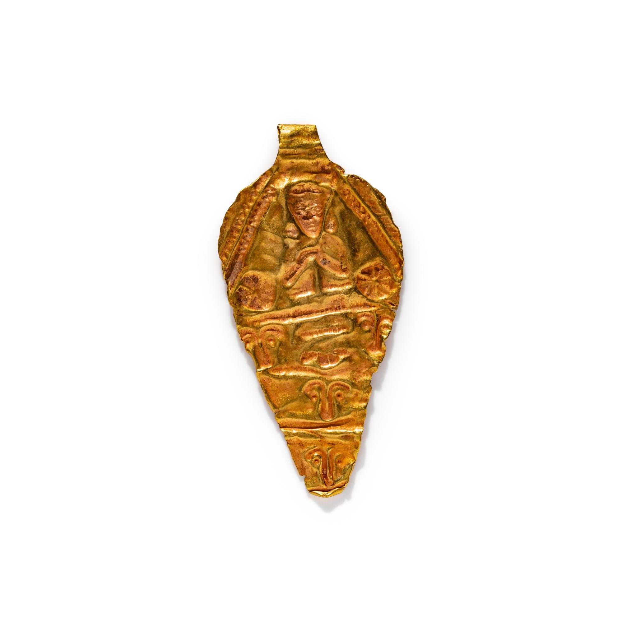 A Phoenician Gold Leaf-Shaped Pendant