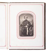 Patriotic album containing 24 engraved CDVs of Union generals. New York: Leavitt & Allen, 1862.