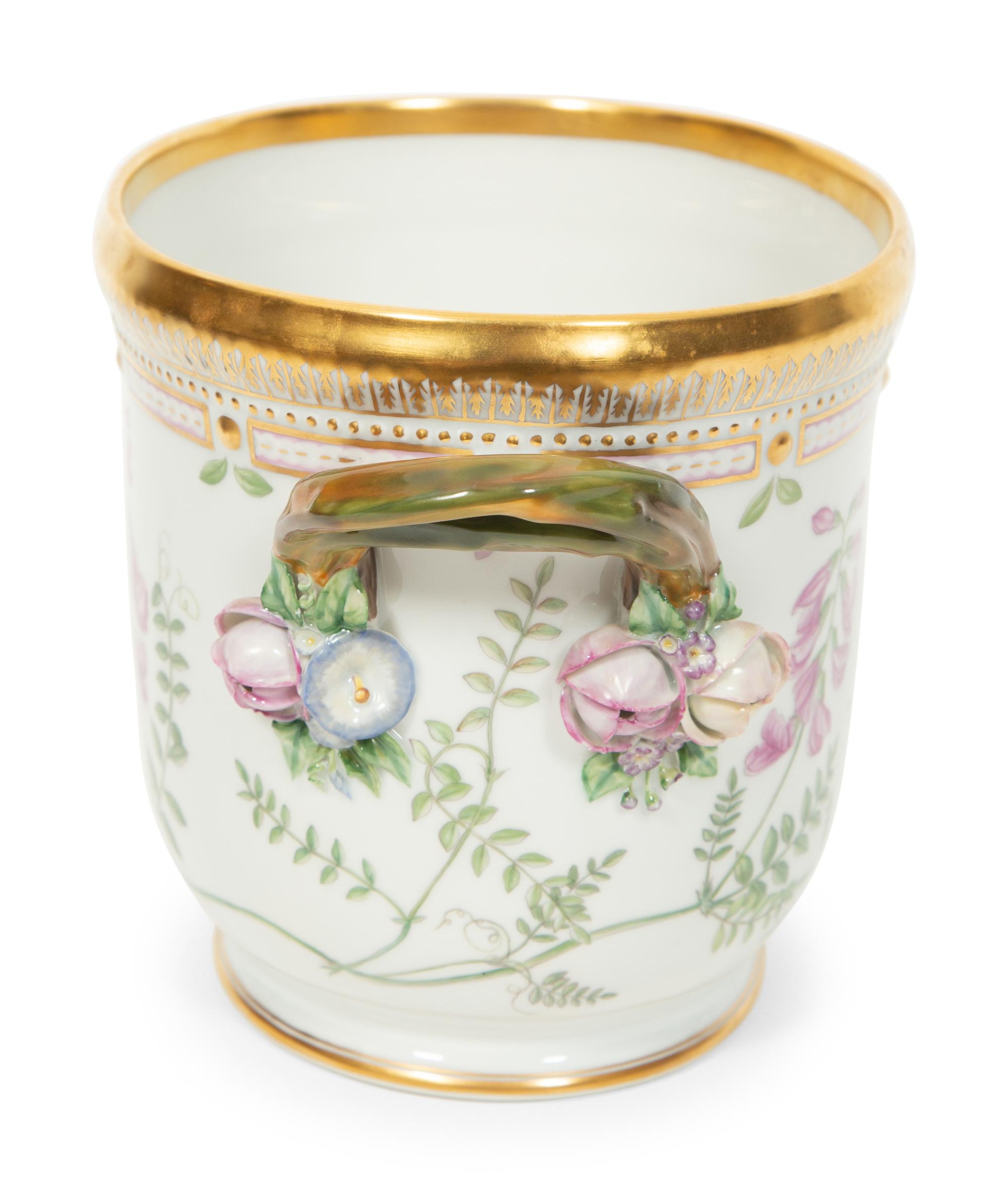 A Royal Copenhagen Flora Danica Porcelain Cache Pot