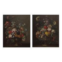 Circle of Karel van Vogelaer (Dutch, 1653-1695) — A Pair of Floral Still Lifes