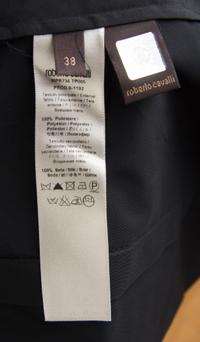 A Roberto Cavalli Black Pleated Blouse, Size 38.