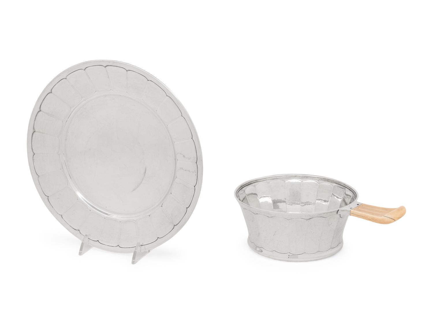 A Tiffany and Co. Silver Porringer and Underplate