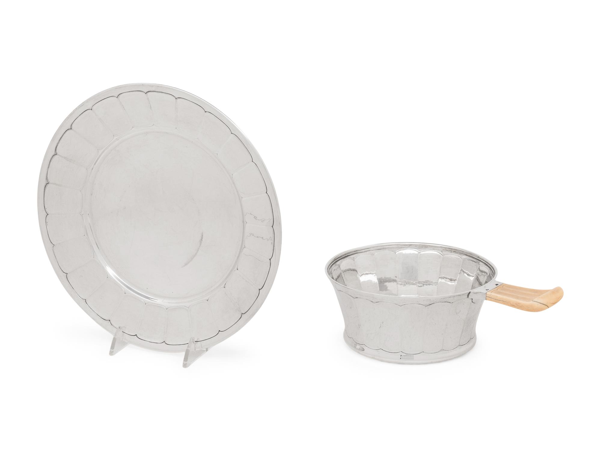A Tiffany and Co. Silver Porringer and Underplate