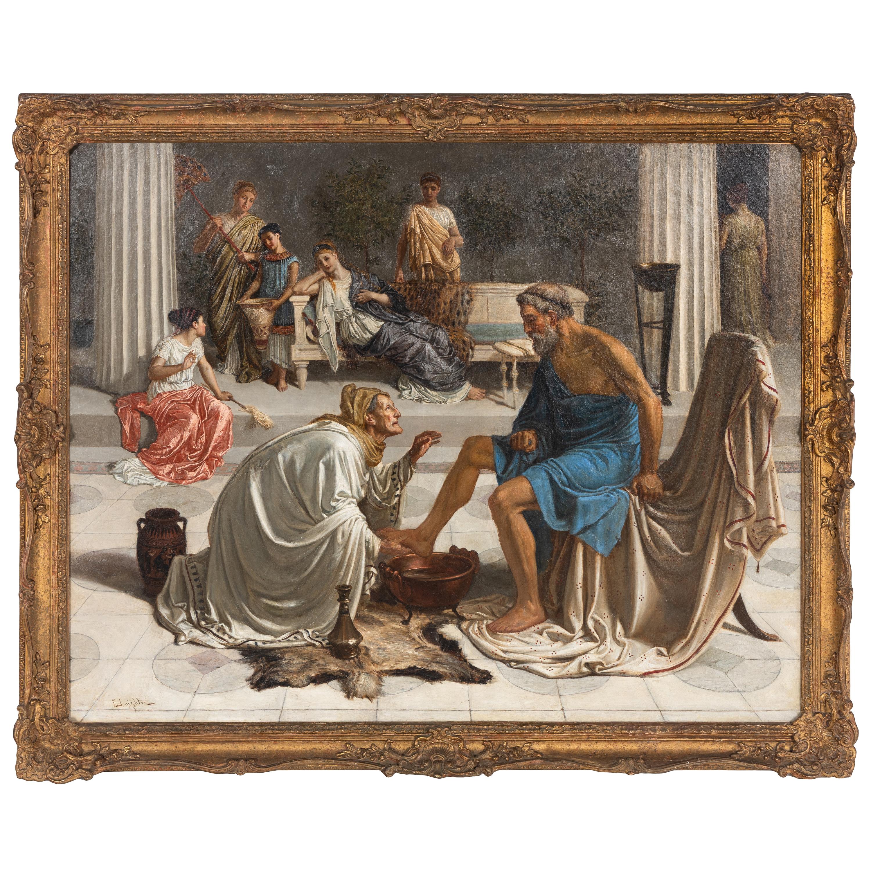 Circle of Edward John Poynter (British, 1836-1919) — Mother of Ulysses Recognizing Her Son