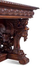 A Renaissance Revival Carved Walnut Refectory Table