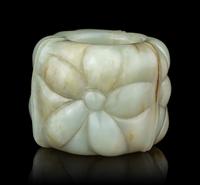 A Carved Celadon Jade Hair Ornament