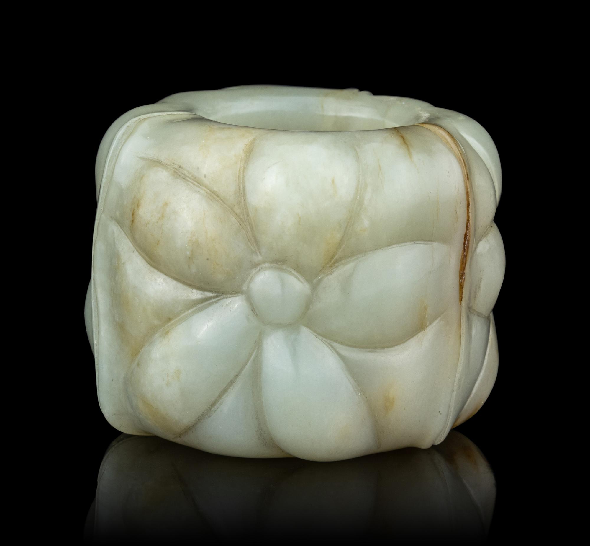 A Carved Celadon Jade Hair Ornament