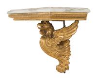 A George II Style Giltwood Marble-Top Bracket