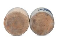 Two Two-Gallon Cobalt-Decorated Stoneware Jugs
