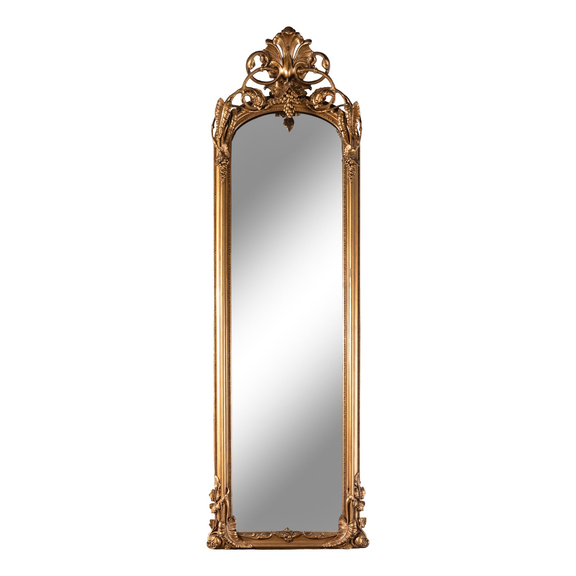 An American Giltwood Pier Mirror and Base