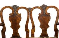 A George II Burl and Walnut Child's Chair and Settee
