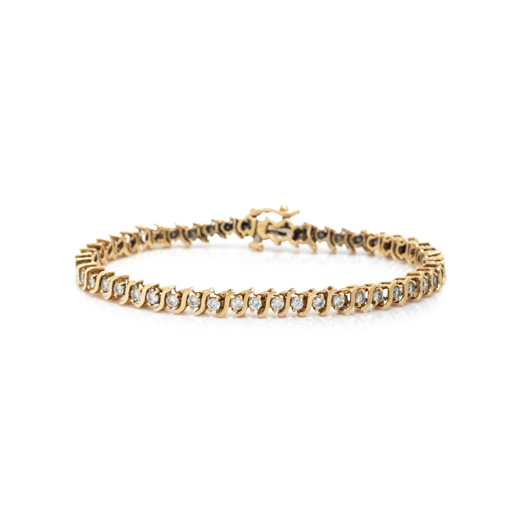 YELLOW GOLD AND DIAMOND BRACELET