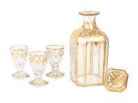 A Napoleon III Fruitwood and Mother-of-Pearl Inlaid Cave à Liqueur
