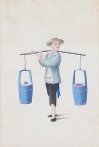 Chinese School, (19th Century), A Set of Six Works Depicting Craftsmen
