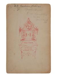 [NATIVE AMERICANS]. BUEHMAN & HARTWELL, photographers. Cabinet card of Pima tribal police. Tucson, Arizona Territory. Ca 1870s-80s.
