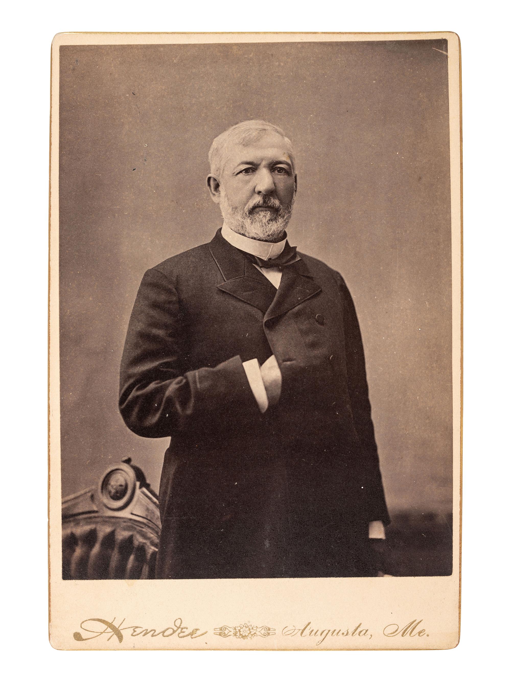[1884 ELECTION] -- [BLAINE, James G.]. A group of cabinet cards, advertising cards, lithographs, and other ephemera from Blaine's 1884 presidential campaign, comprising: