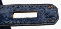 Hermès Navy Ostrich Kelly Bag, 1993