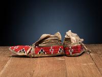 Sioux Beaded Hide Moccasins