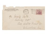 CARVER, George Washington (1860s-1943). Autograph letter signed (“G.W. Carver.”), as Director of Research and Experiment Station at Tuskegee Institute, to Grady Porter. Tuskegee, 17 February 1935. 1 page, 8vo, on Tuskegee Normal and Industrial Institute letterhead, with envelope, light creasing.